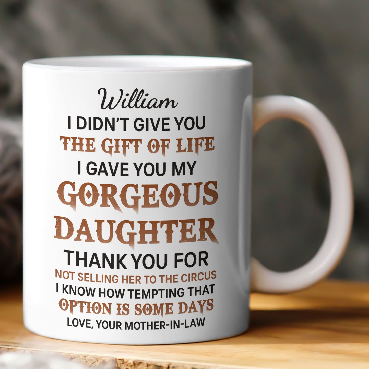Thank You For Not Selling Her, Him To The Circus - Personalized Mug