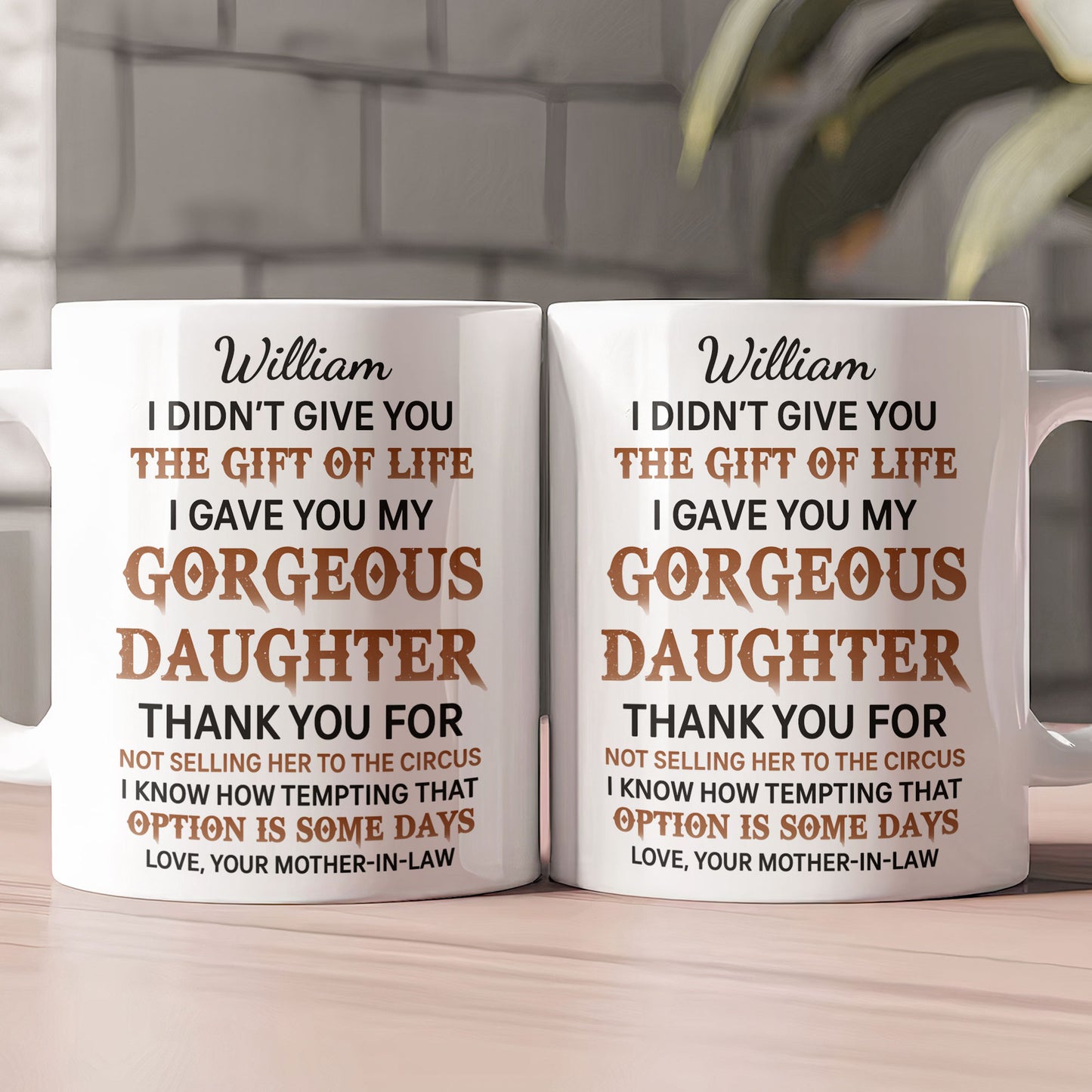 Thank You For Not Selling Her, Him To The Circus - Personalized Mug