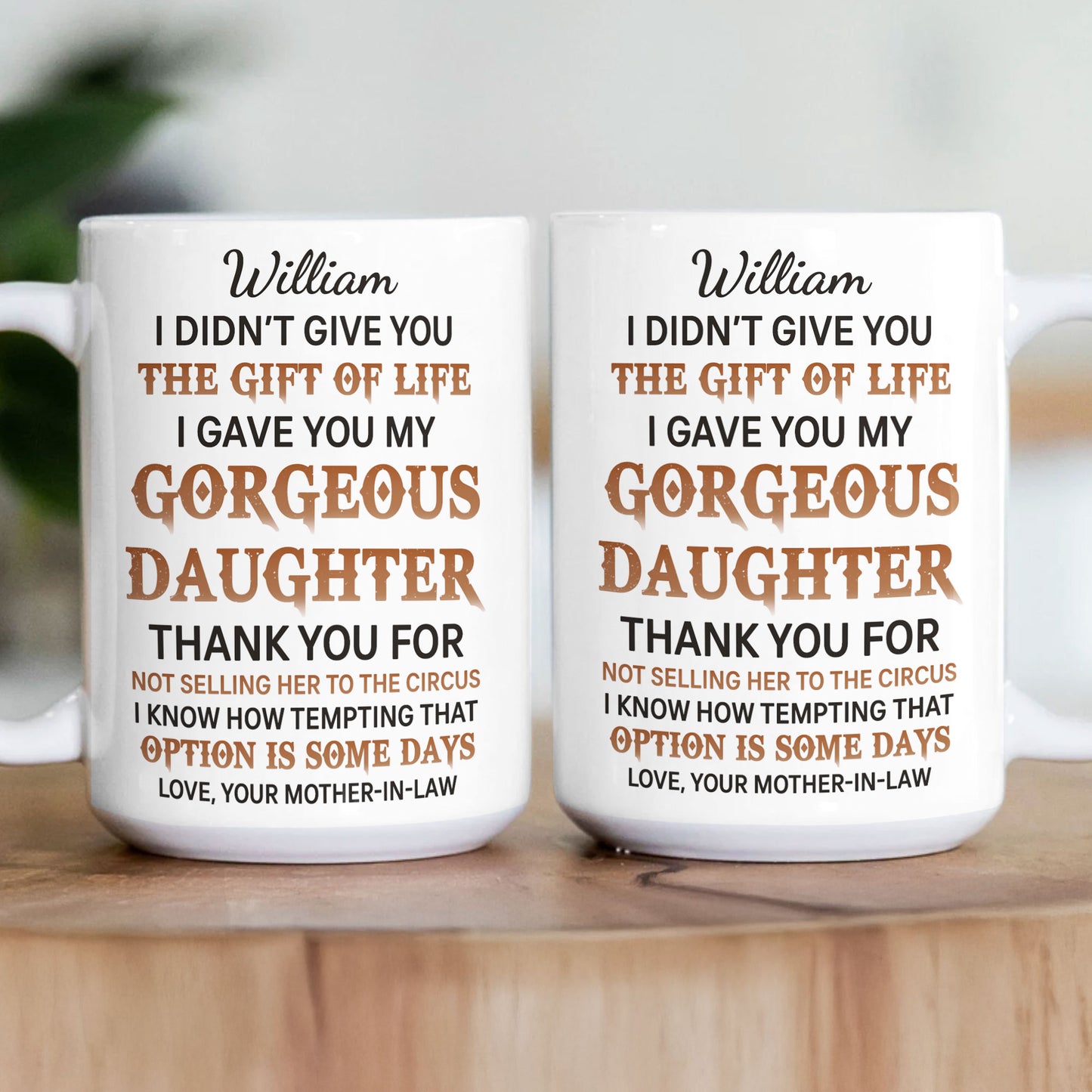 Thank You For Not Selling Her, Him To The Circus - Personalized Mug