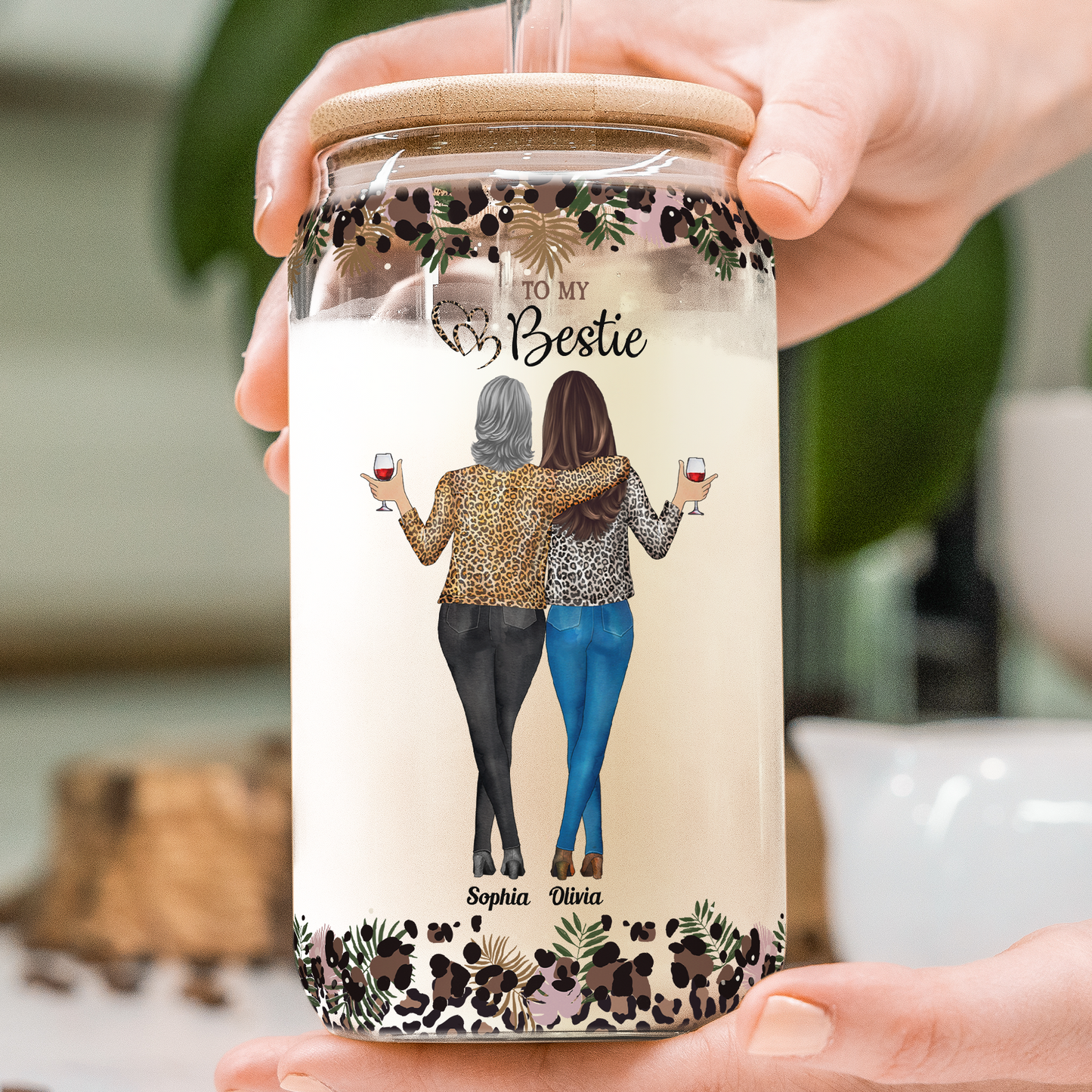 Thank You For Standing By Me Friendship - Personalized Clear Glass Cup