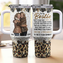 Thank You For Standing By My Side - Personalized Photo 40oz Tumbler With Straw