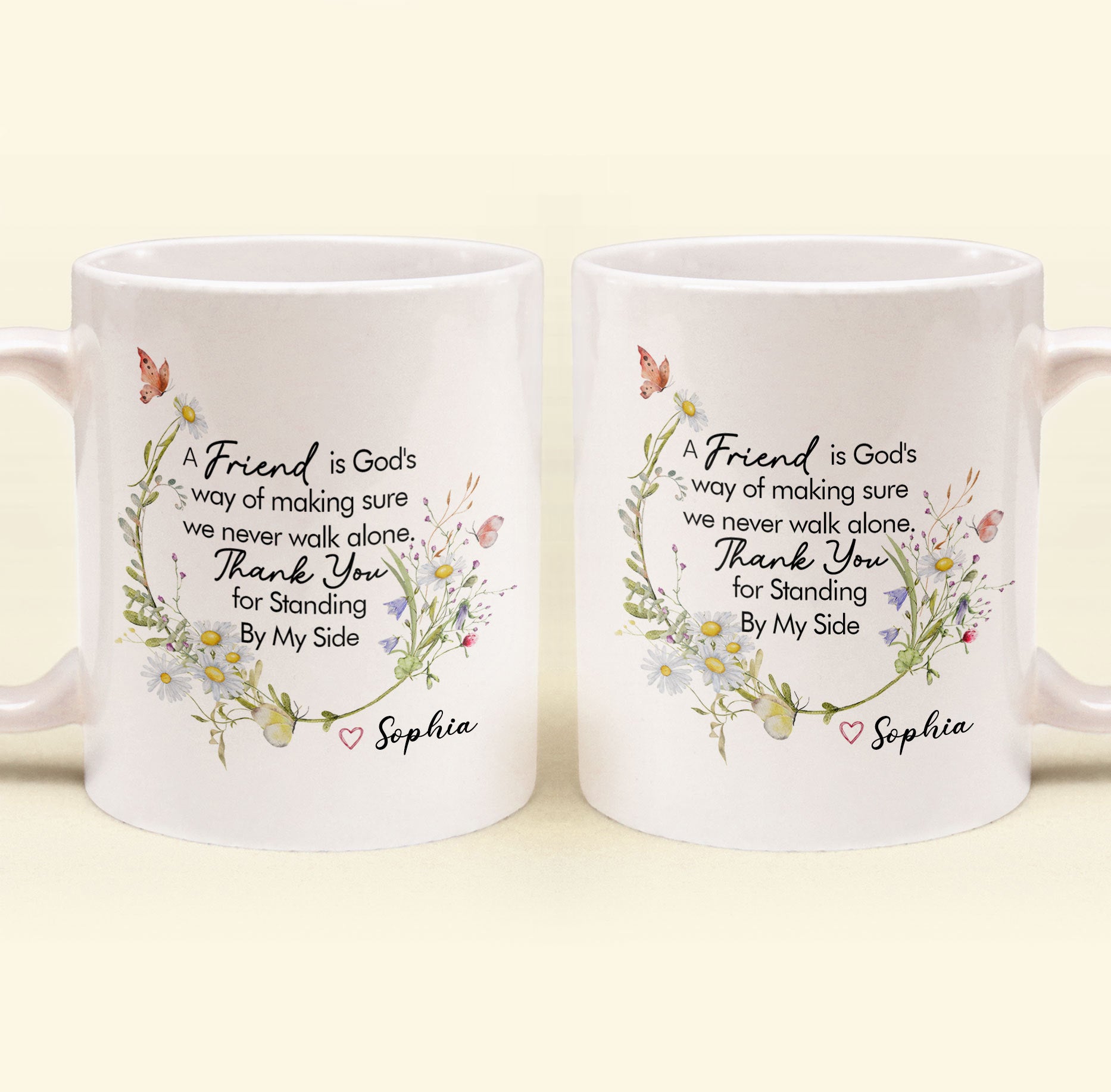 Thank You For Standing By My Side - Thank You Mug Friendship - Personalized Mug
