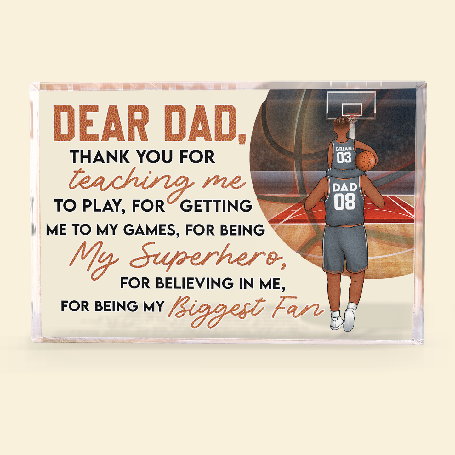 Thank You For Teaching Me To Play - Personalized Rectangle Acrylic Plaque
