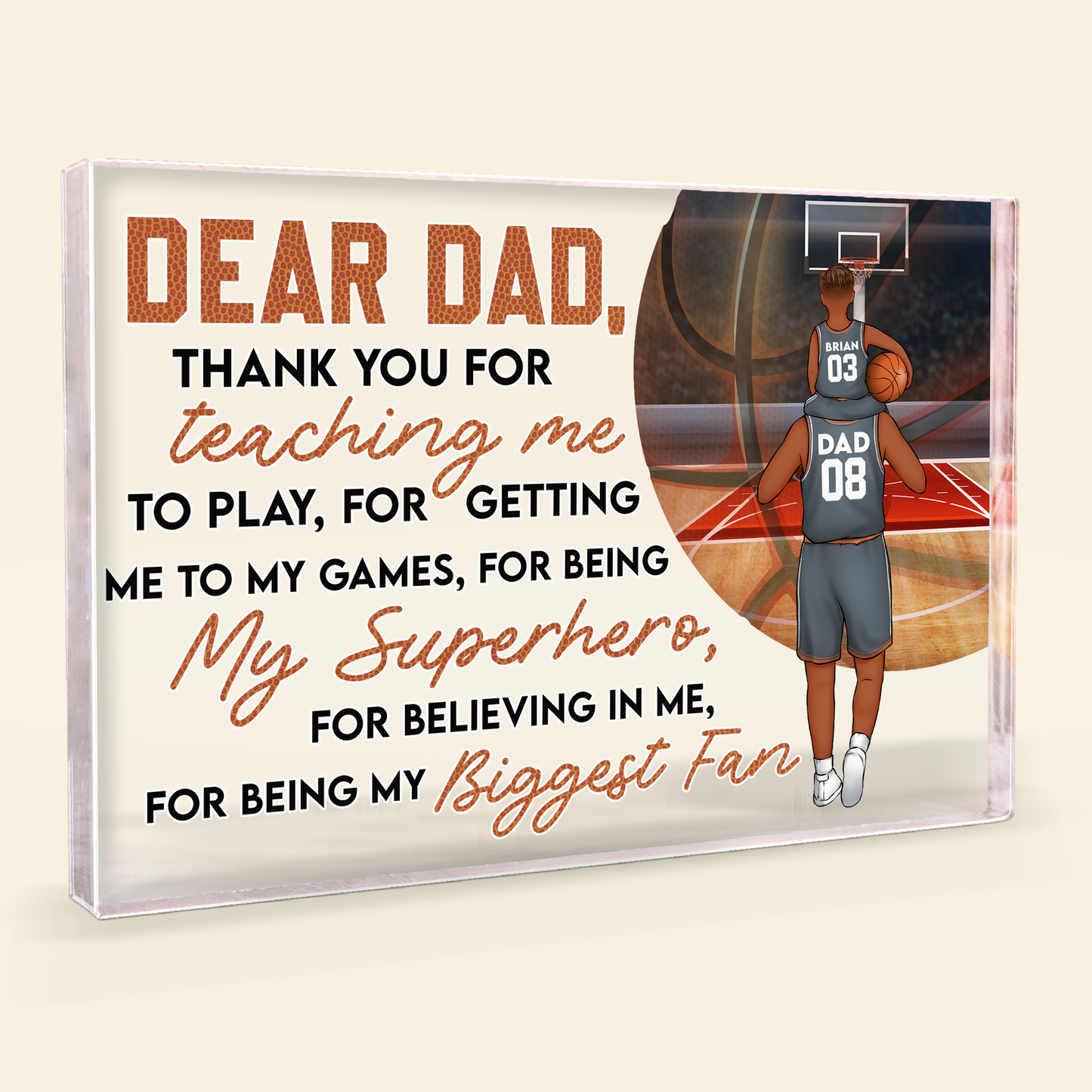Thank You For Teaching Me To Play - Personalized Rectangle Acrylic Plaque