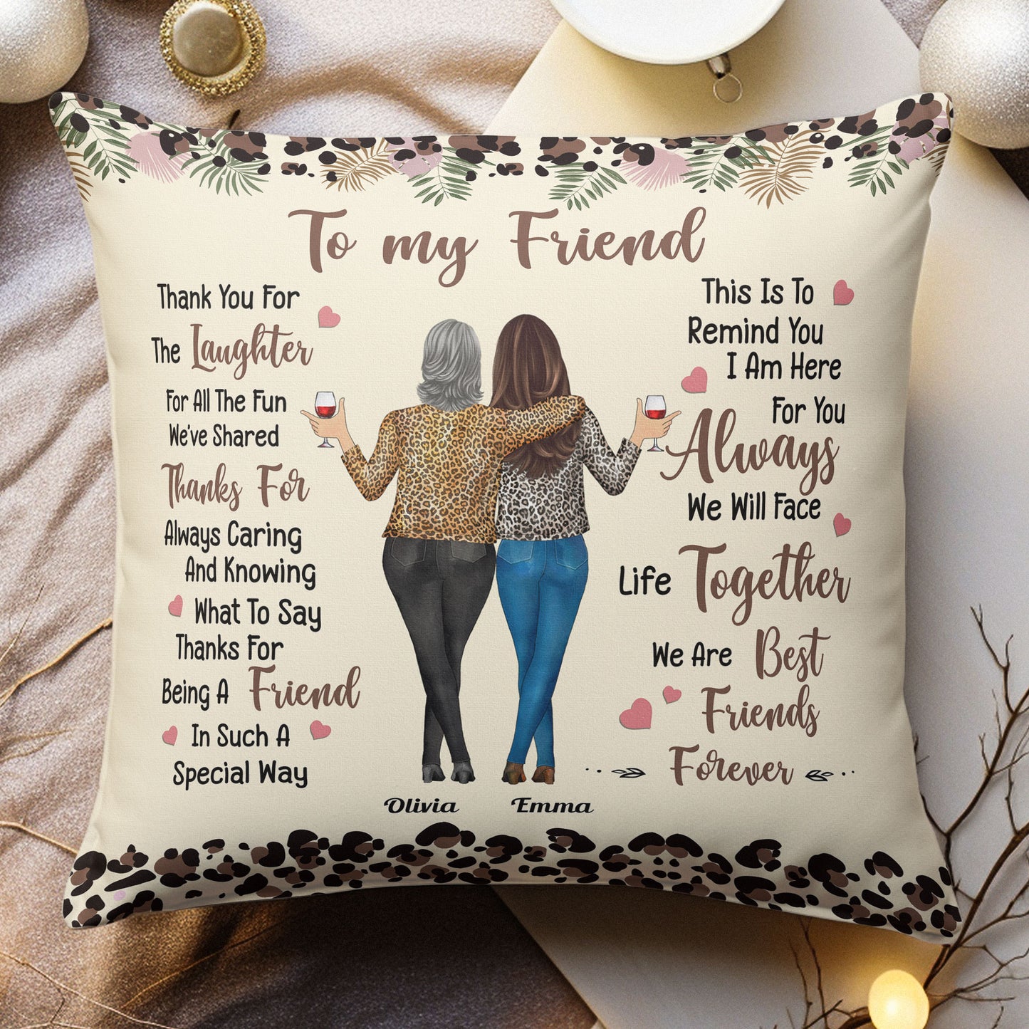 Sisters Forever - Personalized Pillow (Insert Included) – Macorner