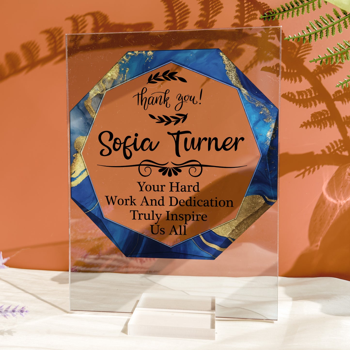 Thank You Gift, Employee Award, Retirement Appreciation, For Manager, Staff - Personalized Acrylic Plaque