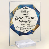 Thank You Gift, Employee Award, Retirement Appreciation, For Manager, Staff - Personalized Acrylic Plaque