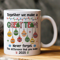 Thank You Gifts Employee Appreciation - Together We Make A Great Team - Personalized Mug