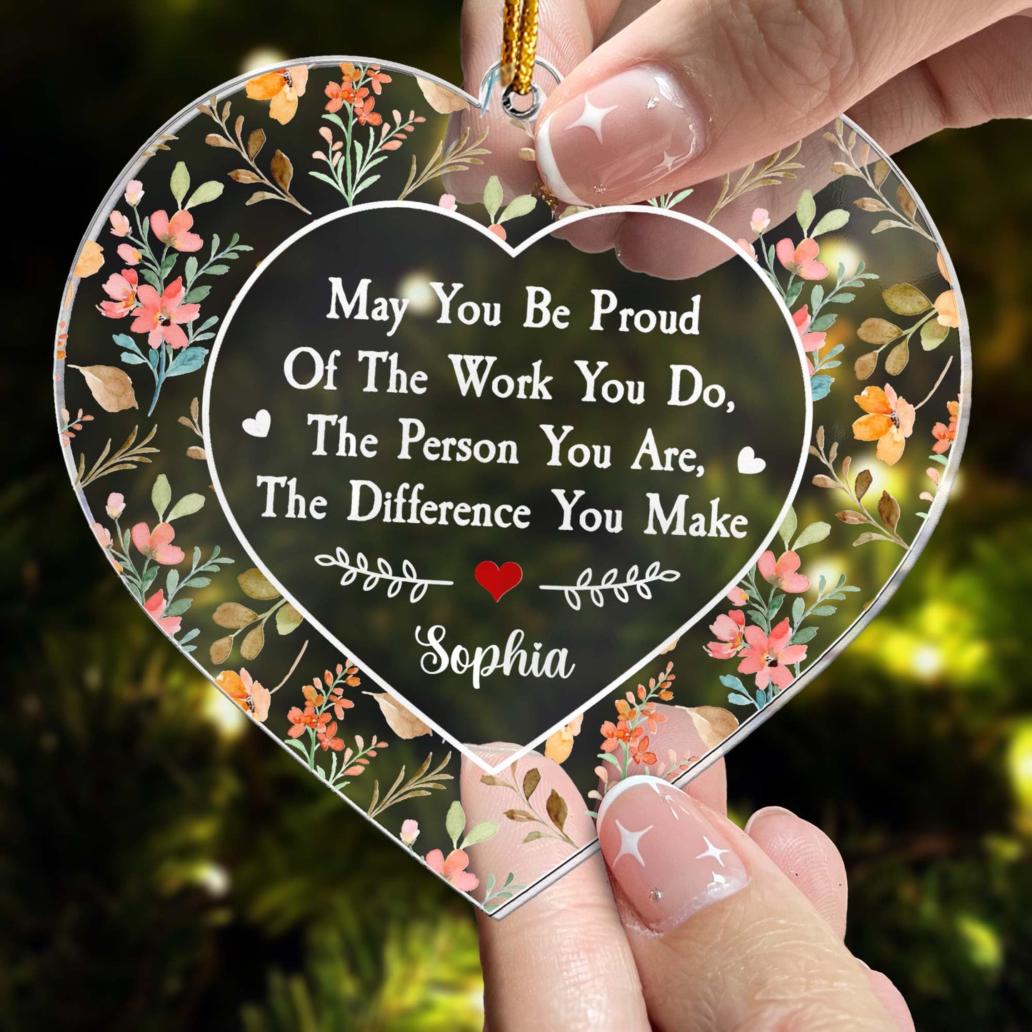 Thank You Gifts For Boss, Coworkers, Friends - Be Proud Of The Work You Do - Personalized Acrylic Ornament