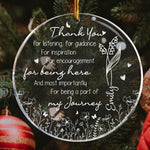 Thank You Gifts For Boss, Coworkers, Friends - Custom Birth Flowers - Personalized Acrylic Ornament