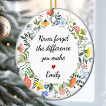 Thank You Gifts For Boss, Coworkers, Friends - Custom Names - Personalized Ceramic Ornament