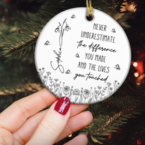 Thank You Gifts For Boss, Coworkers, Friends - Custom Names - Personalized Ceramic Ornament