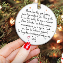 Thank You Gifts For Boss, Coworkers, Friends - Extraordinary Friend - Personalized Ceramic Ornament