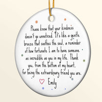 Thank You Gifts For Boss, Coworkers, Friends - Extraordinary Friend - Personalized Ceramic Ornament