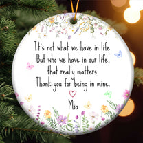 Thank You Gifts For Boss, Coworkers, Friends - Personalized Ceramic Ornament