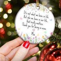 Thank You Gifts For Boss, Coworkers, Friends - Personalized Ceramic Ornament