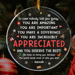 Thank You Gifts For Boss, Coworkers, Friends - You Are Amazing - Personalized Acrylic Ornament