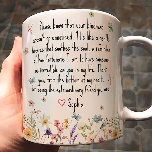 Thank You Gifts For Boss, Coworkers, Friends, Family - For Being The Extraordinary Friend - Personalized Mug
