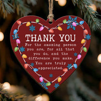 Thank You Ornament You Are Truly Appreciated Christmas Ornament - Wooden Ornament