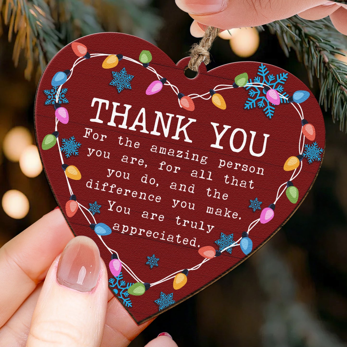 Thank You Ornament You Are Truly Appreciated Christmas Ornament - Wooden Ornament