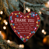 Thank You Ornament You Are Truly Appreciated Christmas Ornament - Wooden Ornament