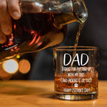 Thanks Dad I Woof You Dog Dad Gift - Personalized Whiskey Glass