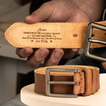 Thanks For All The Amazing Orgasms - Personalized Cowhide Belt