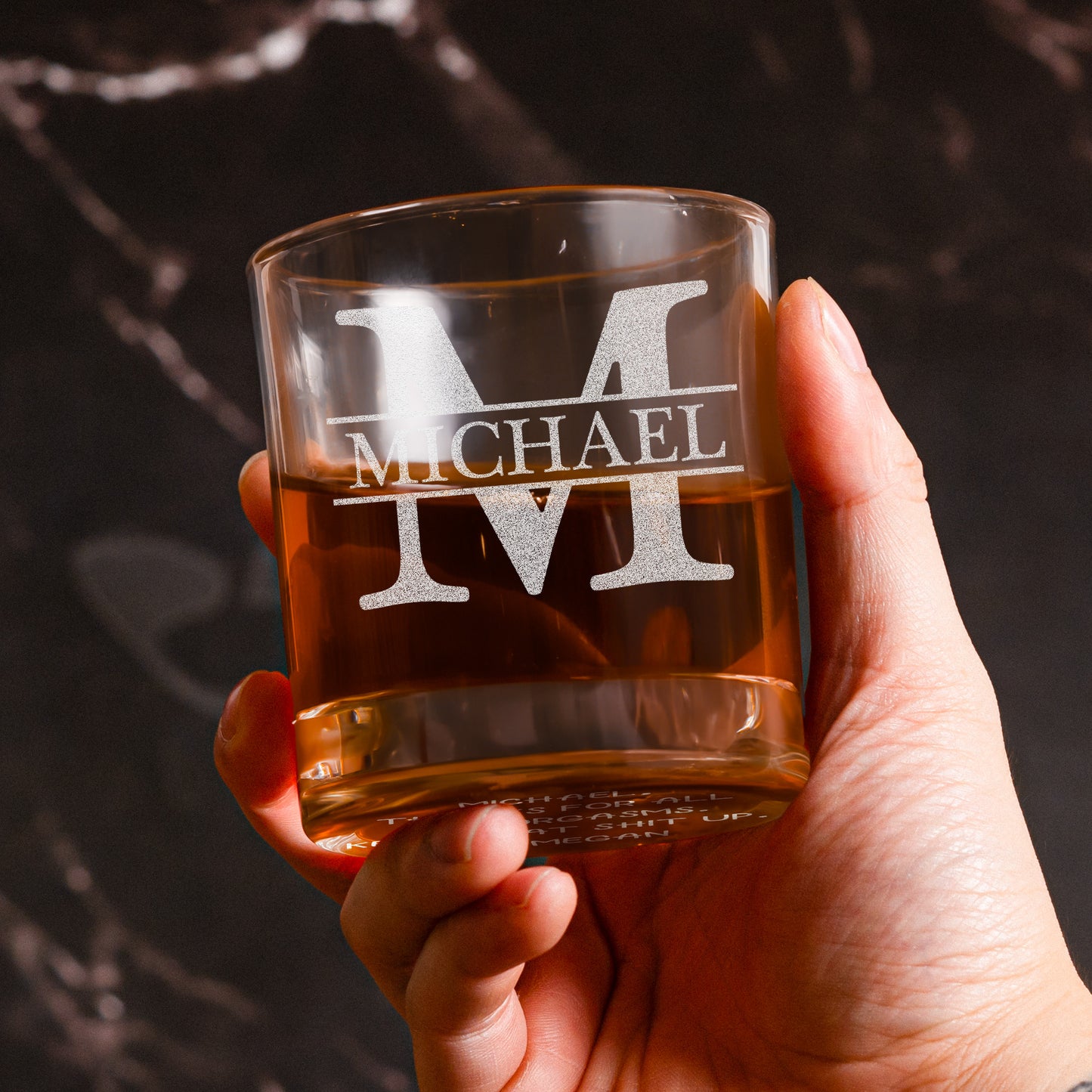 Thanks For All The Orgasms Custom Name Gift For Husband, Boyfriend - Personalized Whiskey Glass