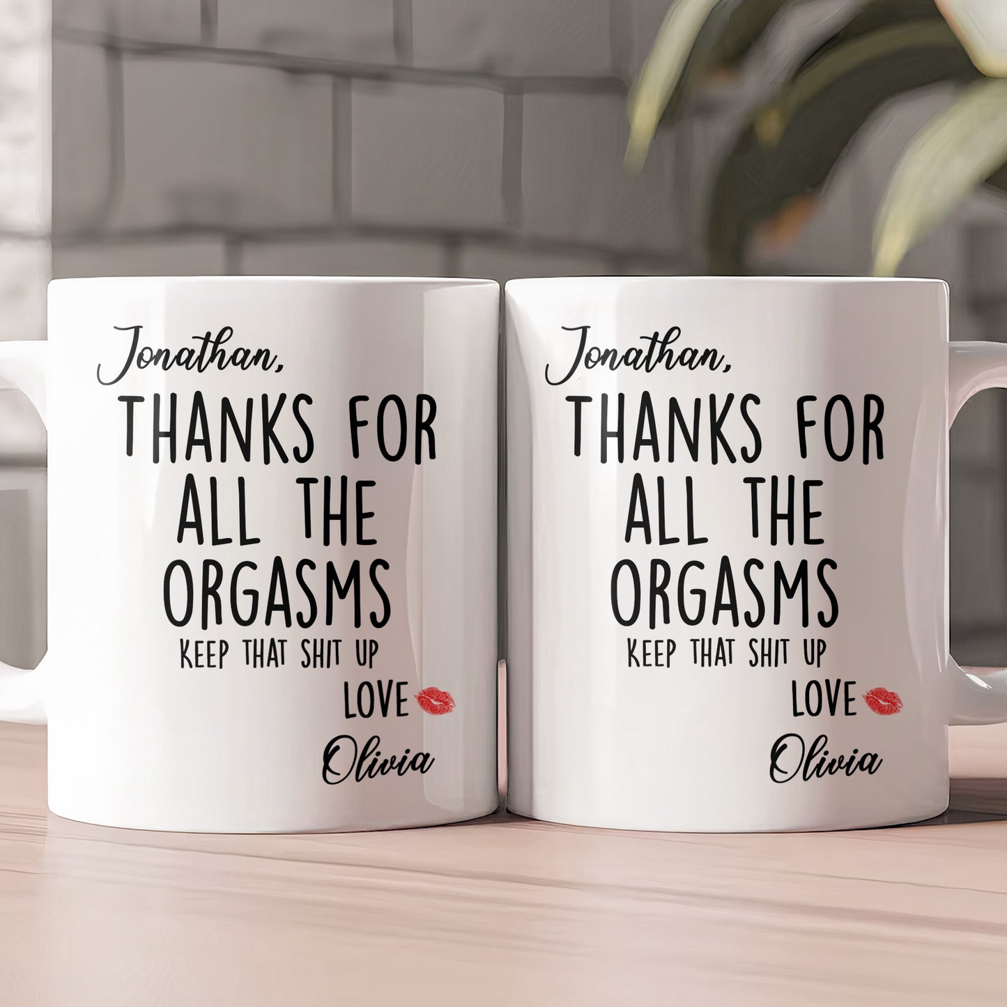 Thanks For All The Orgasms Funny Gift For Husband Boyfriend - Personalized Mug
