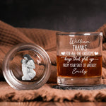 Thanks For All The Orgasms Keep That Sh*T Up - Fun Anniversary Gift For Him - Personalized Whiskey Glass Set