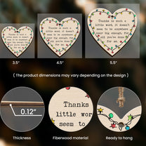 Thanks For All You've Done For Me Christmas Ornament - Wooden Ornament