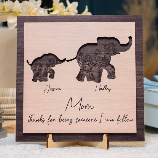Thanks For Being Someone I Can Follow - Personalized Wooden Plaque