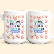 Thanks For Knocking Mum Up - Personalized Photo Mug