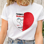 Thanks For Not Swallowing Us Funny Mom Gift - Personalized Sequin Shirt