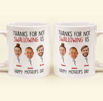 Thanks For Not Swallowing Us - Personalized Photo Mug