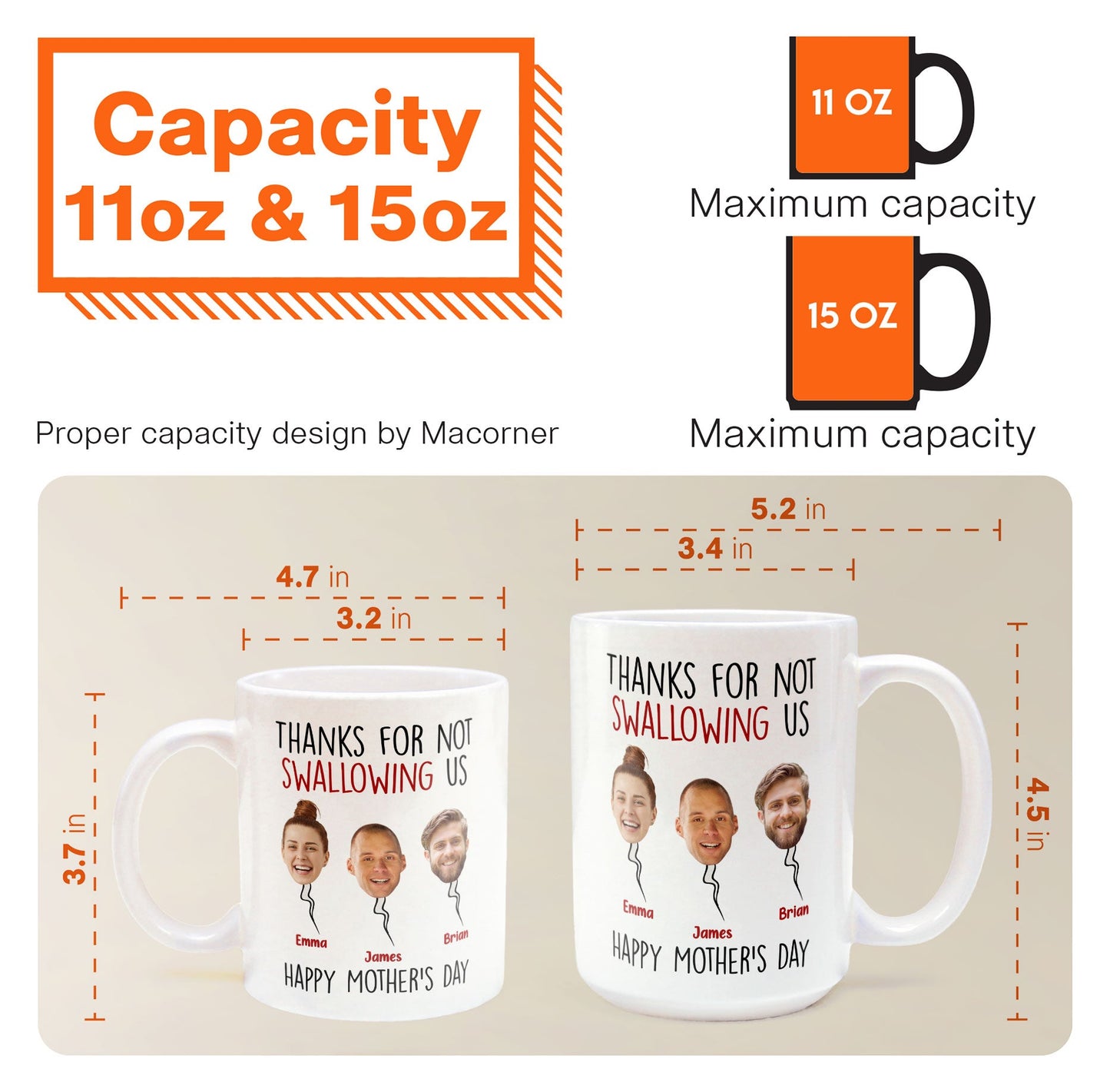 Thanks For Not Swallowing Us - Personalized Photo Mug