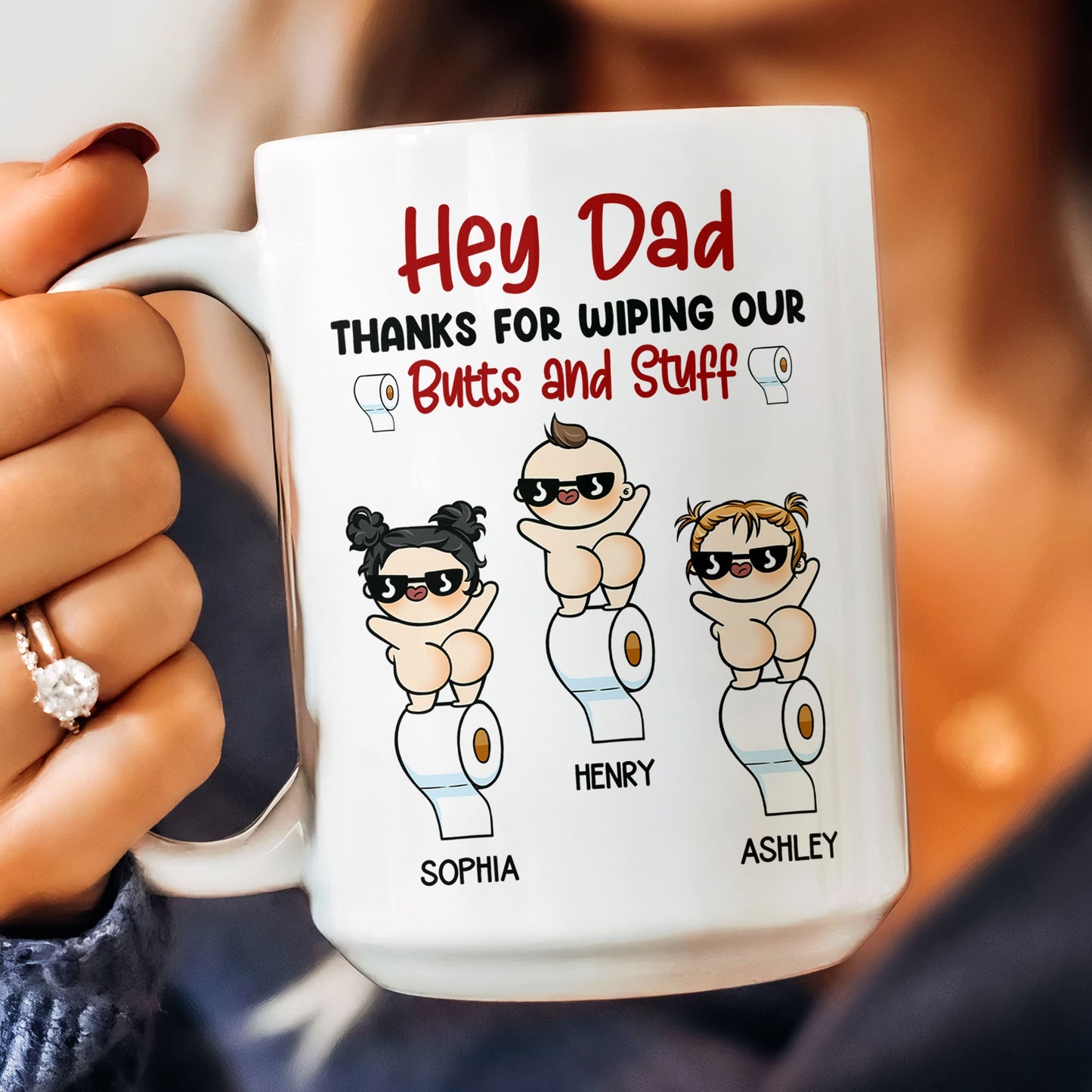 Thanks For Wiping My Butt And Stuff - Personalized Mug