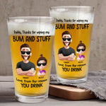 Thanks For Wiping My Stuff - Personalized Beer Glass