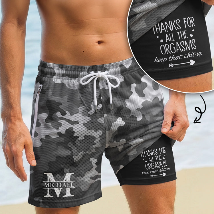 Thanks-For-All-The-Orgasms-Custom-Name-Gift-For-Husband-Boyfriend-Personalized-Shorts-0