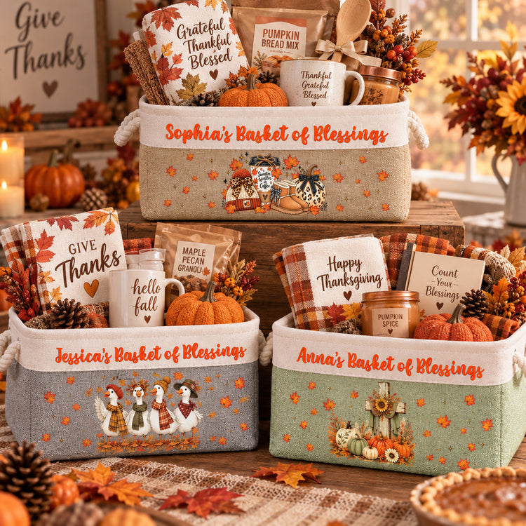 Thanksgiving-Fall-Season-Decoration-Personalized-Storage-Basket-2