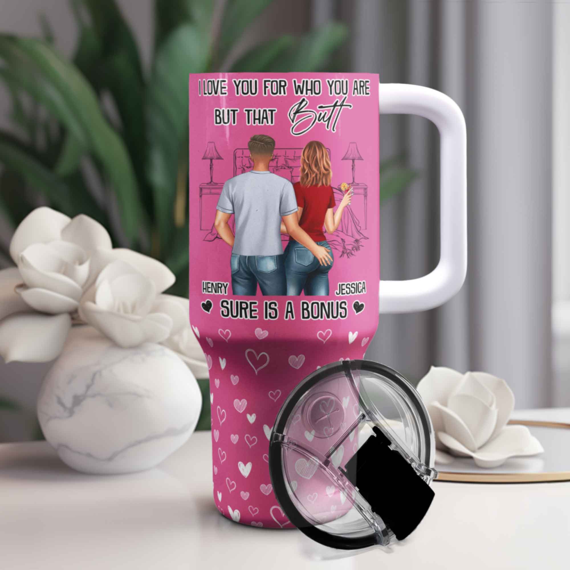 That Butt Sure Is A Bonus - Personalized 40oz Tumbler With Straw
