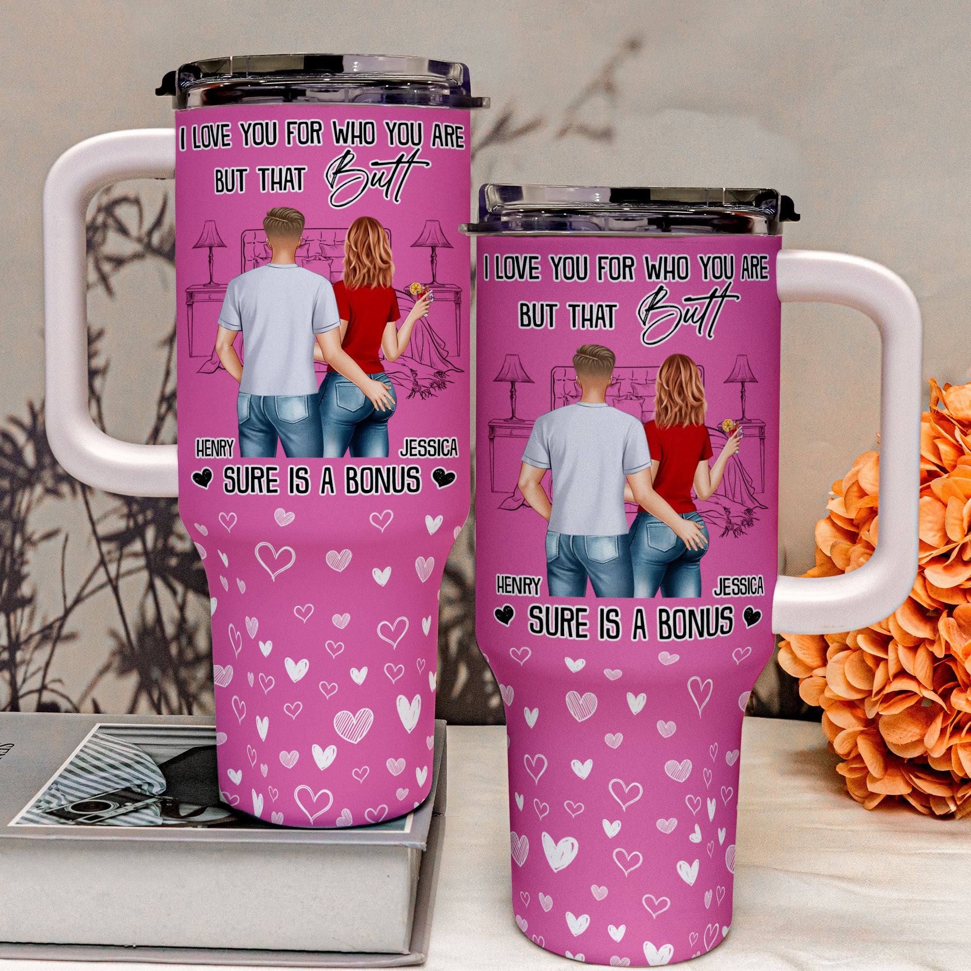 That Butt Sure Is A Bonus - Personalized 40oz Tumbler With Straw