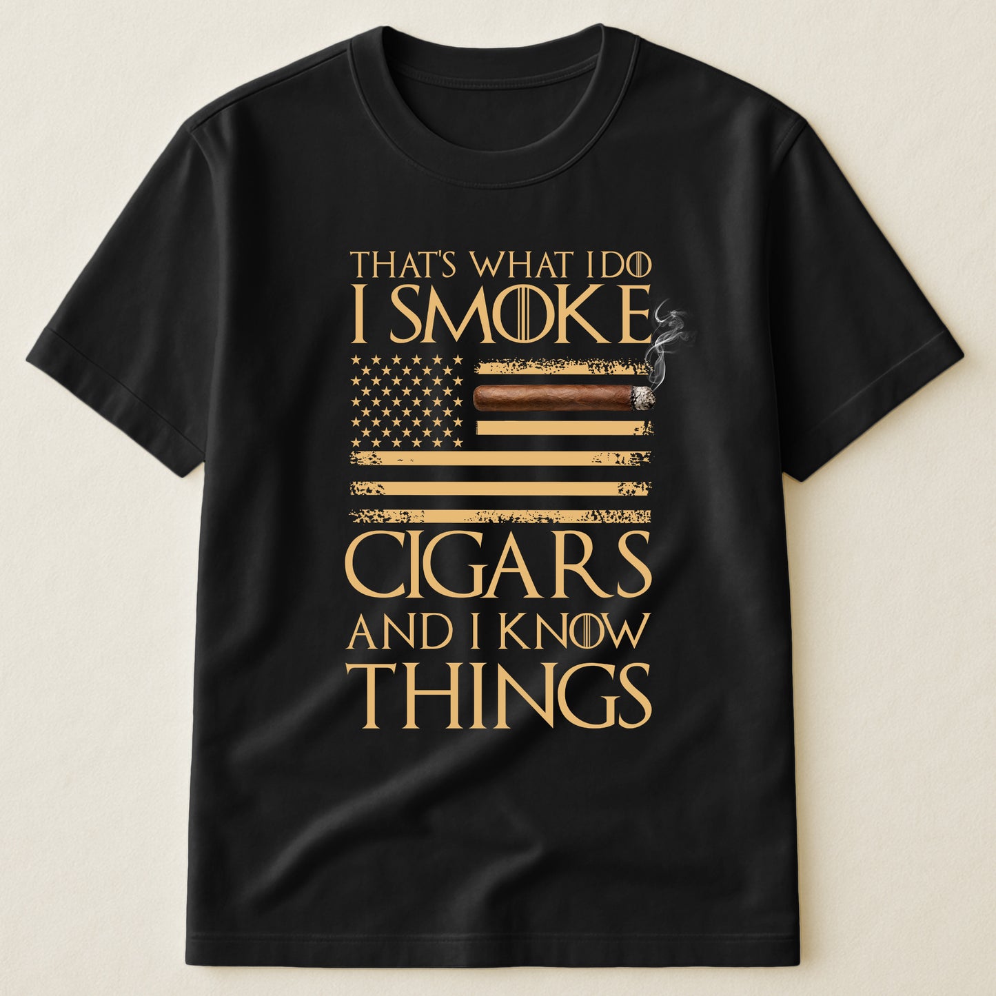 That's-What-I-Do-I-Smoke-Cigars-And-I-Know-Things-Personalized-Shirt-4