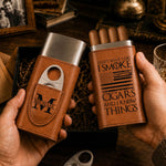 That's-What-I-Do-I-Smoke-&-I-Know-Things-Gifts-For-Him,-Travel-Leather-Case-With-Cutter-Personalized-Cigar-Case-6