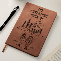 The Adventure Book Of Camping Couple - Personalized Leather Journal