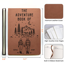The Adventure Book Of Camping Couple - Personalized Leather Journal