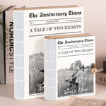 The Anniversary Times A Tale Of Two Hearts - Personalized Wooden Photo Book Box