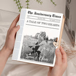 The Anniversary Times A Tale Of Two Hearts - Personalized Wooden Photo Book Box