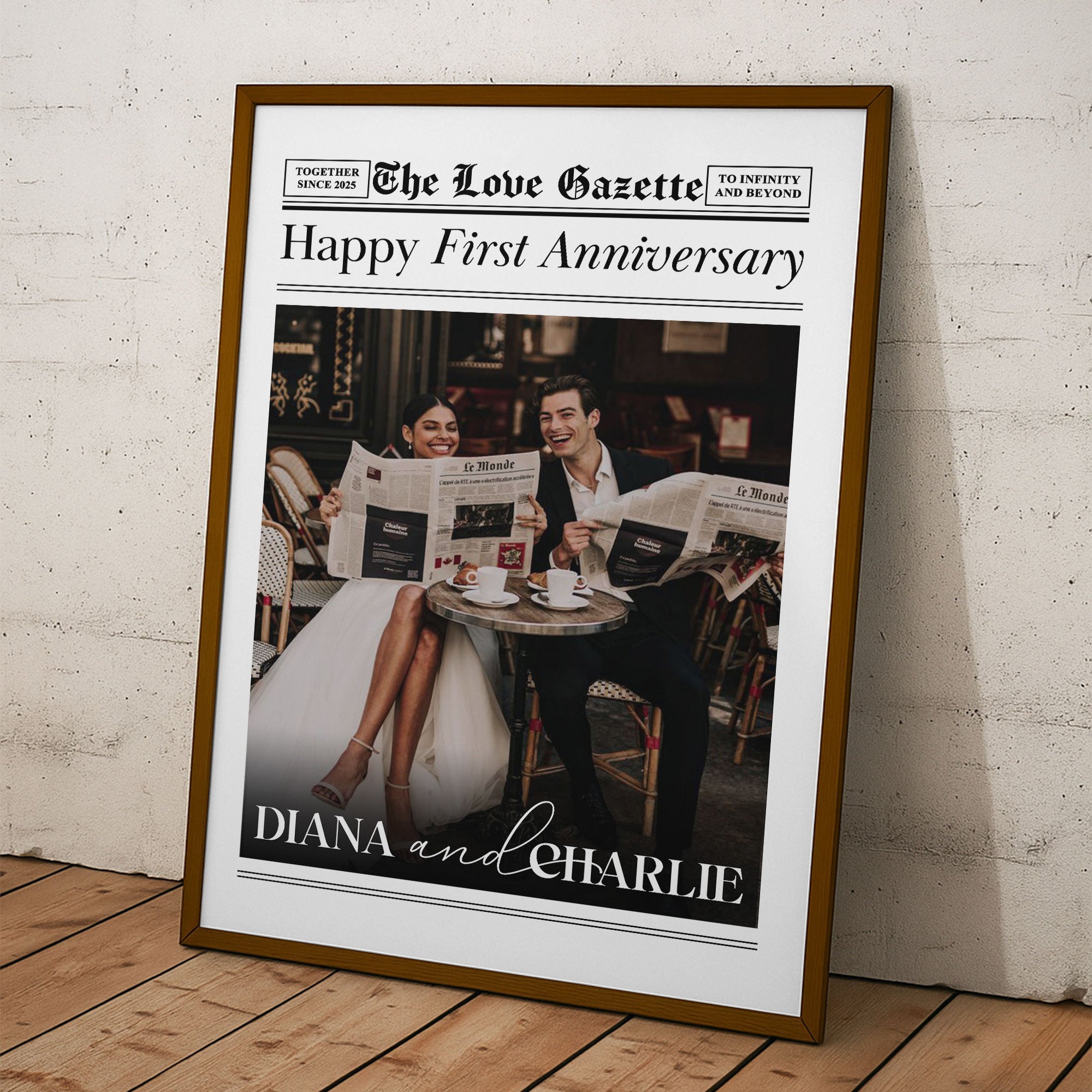 The Anniversary Times For Couples - Personalized Photo Poster