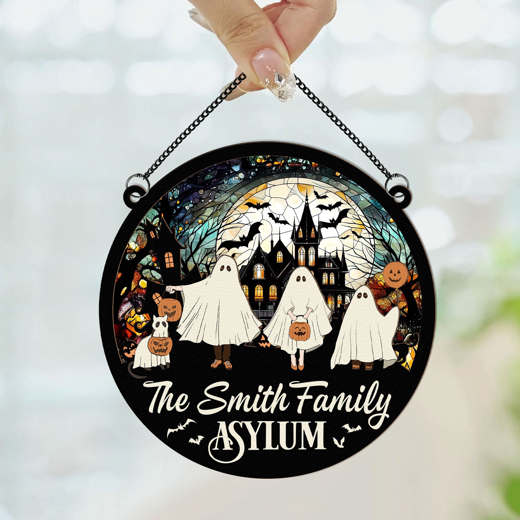 The Asylum - Personalized Window Hanging Suncatcher Ornament